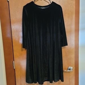 Black Velvet Swing Dress NWOT Size M